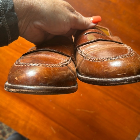 PRICE DROP ITALIAN Johnston Murphy Cellini Loafers 10.5 Brown Leather Shoes Mens - Picture 5 of 8